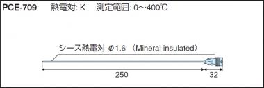 [14-3512-47]　液体及び内部用センサ(熱電対K)/ PCE-709