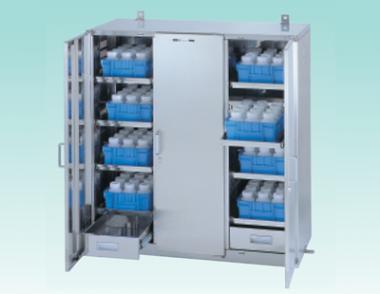 [10-1301-16]　スーパーアネックス薬品庫ANX-600M(3室・引出し付)(壁際設置対応型)